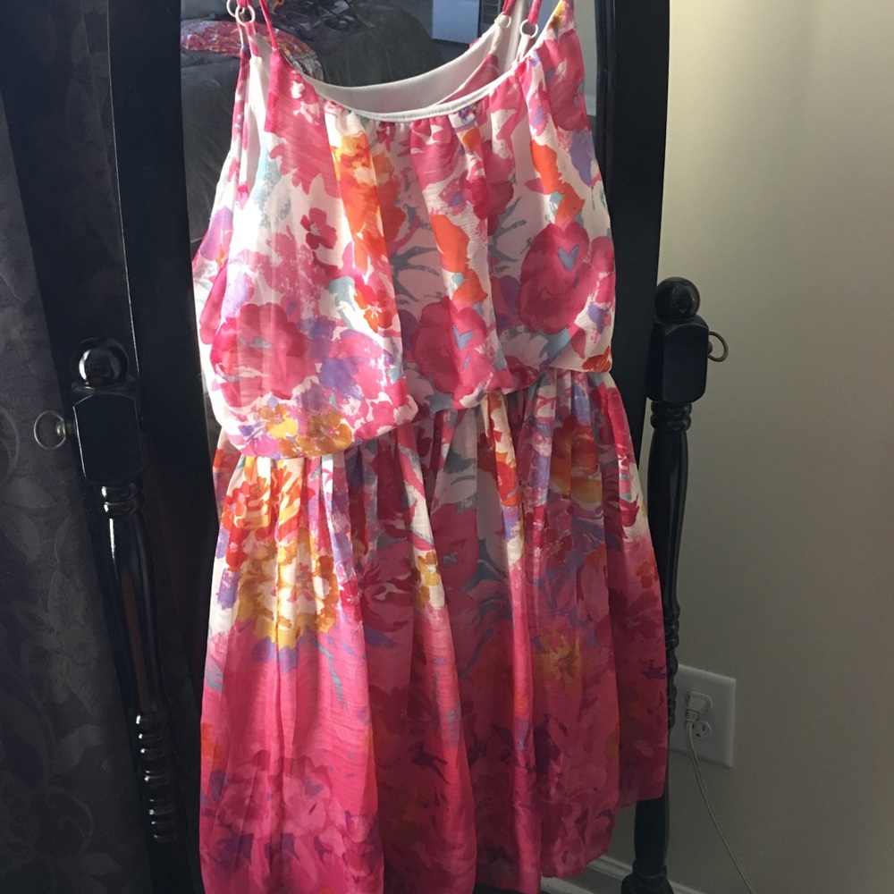Strappy pink dress